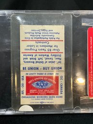 Vintage AFL-cIO Union Matchbook