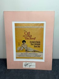 Elizabeth Taylor Matted Cut Autograph Cat On A Tin Roof