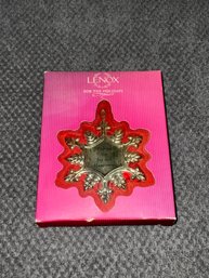 Lenox Sentiment Snowflake Christmas Ornament In Box