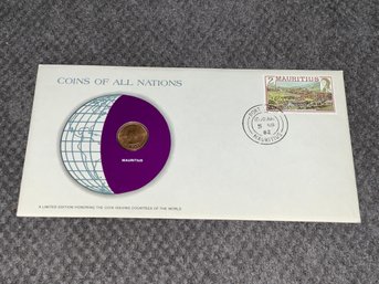 Mauritius Coins Of All Nations Franklin Mint Coin & Stamp