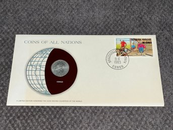 Congo Coins Of All Nations Franklin Mint Coin & Stamp