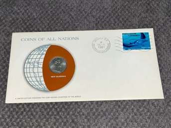 New Caledonia Coins Of All Nations Franklin Mint Coin & Stamp
