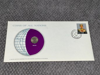 Brunei Coins Of All Nations Franklin Mint Coin & Stamp
