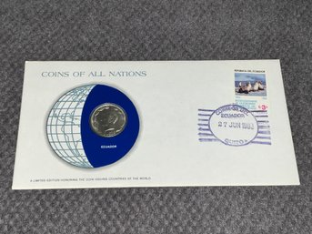 Ecuador Coins Of All Nations Franklin Mint Coin & Stamp