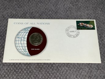 Cook Islands Coins Of All Nations Franklin Mint Coin & Stamp