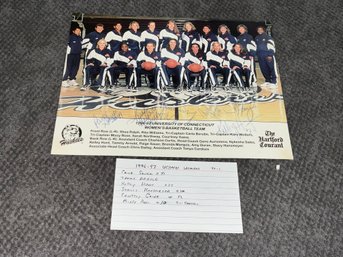 UConn Huskies Autographed Team Photo
