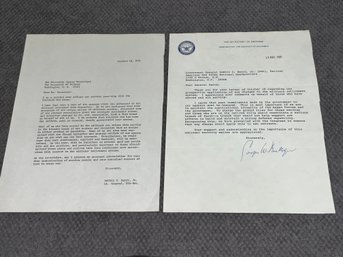 Caspar Weinberger Autographed Letter Former Secretary Of Defense