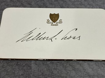 Wilbur L Cross Signed Card Former Governor Of Connecticut