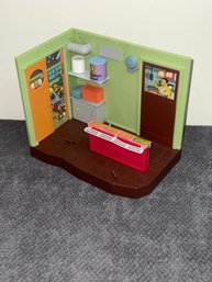2002 Playmates Toys The Simpsons: World Of Springfield Elementary Cafeteria Playset