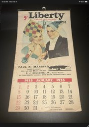 1933/1978 Liberty Wall Calendar