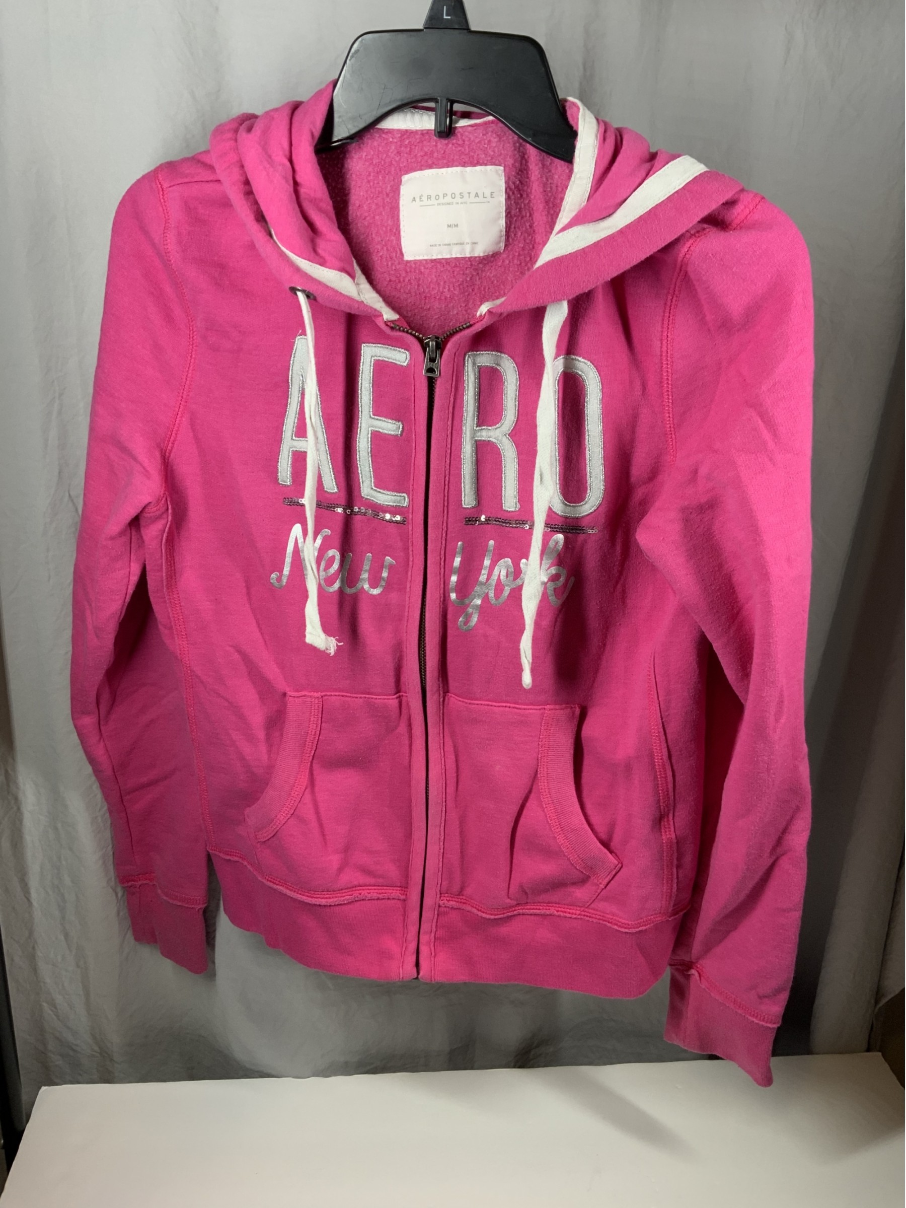 Pink Aero New York Aeropostale Zip Up Hoodie #3422