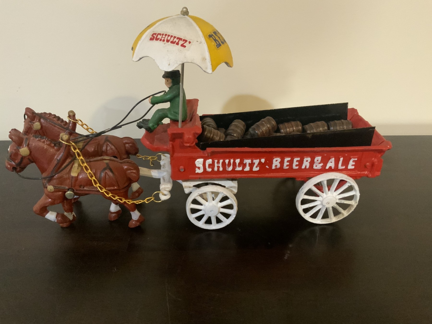SCHULTZ BEER & ALE 馬車 置物 アンティーク調 ビンテージ SCHULTZ