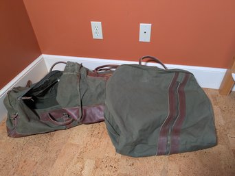 Gokey's Canvas And Leather Vintage Luggage Set.
