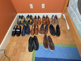 Twelve Pairs Of Men's Size 13 Shoes.