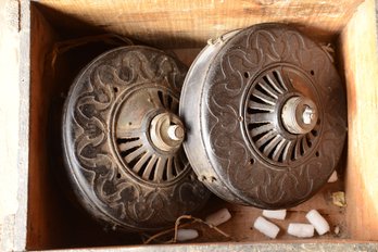 Two Antique Ceiling Fan Motors.