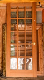 Wood 15 Pane Door, 32 X 80 Inches.