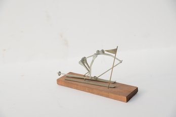 Small Modern Skier Sculpture.