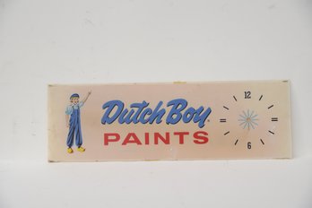 Dutch Boy Paints Clock Face.
