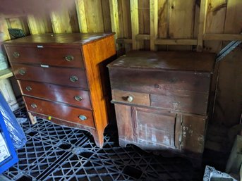 Chest Of Drawers And A Commode.