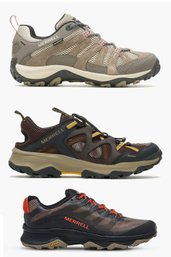 Three Pairs Of Merrel Men's Shoes, Size 13.