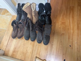 Six Pairs Of Men's Boots, Size 13.