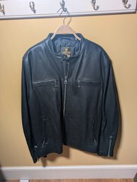 Andrew Mark Leather Moto Jacket, XXL.