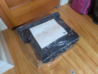 Ralph Lauren Full / Queen Blanket, Blue Cotton.