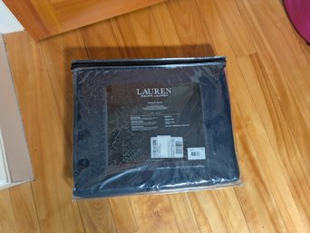 Ralph Lauren Full / Queen Blanket, Blue Cotton.