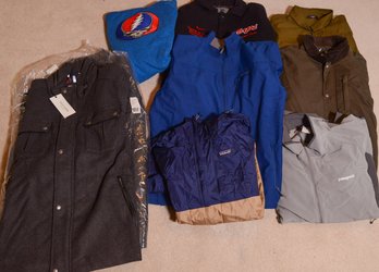 Group Of 9 Men's Mid And Lightweight Jackets