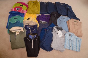 Group Of Long Sleeved Golf And Athletic Shirts, Polo Shirts.