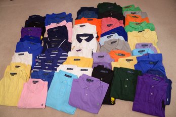 Large Group Of Polo Ralph Lauren Polo Shirts.