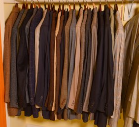 23 Suits, Suit Jackets With Pant Pairings, 1 Tuxedo.