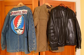 Leather Thinsulined Jacket And Two Others.