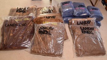 13 Fleece Lands End Throw Blankets.  Monpogramed GR8TFL DEAD.