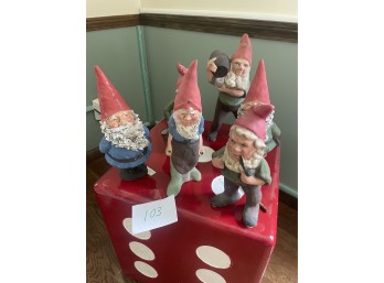 Six Pottery Gnomes