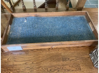 Wood Boot Tray with Plastic Zebra Wastebasket