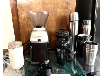 Virtuoso Coffee Grinder with Small Krups Coffee Grinder