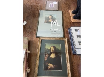 Three Framed Prints of Mona Lisa