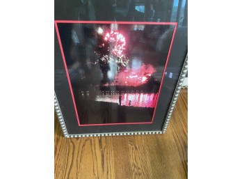 Disney Cel Print with Photograph of Disney Scene