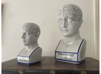Pair of Ceramic Human Mind Models