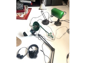 Four Desk Lights with Microphone