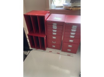 Four Bisley Small FIles Cabinets