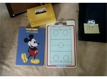 Leather Folio with Three Leather Binders