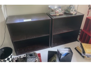 Pair of Wood Bookcases