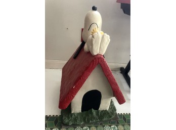 Snoopy on His Doghouse Large Figure