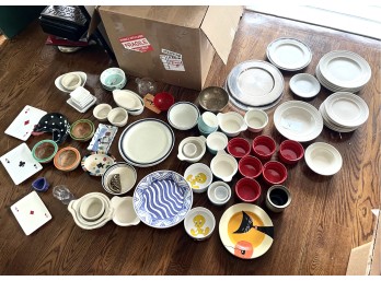 Large Assortment of Plates, Ramekins and Small Dishes