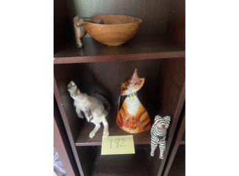 Kenyan Wood Carved Bowl with Giraffe