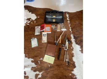 Vintage Leather Medical Bag with Medical Tools