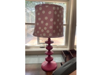 X-Acto Paper Cutter with Pink Ceramic Lamp