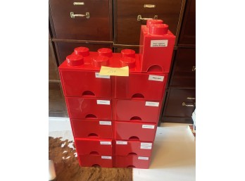 Group of Lego Stacking Storage Boxes